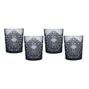 Premium lowball glas 35 cl. Grey Smoke (4-pak)