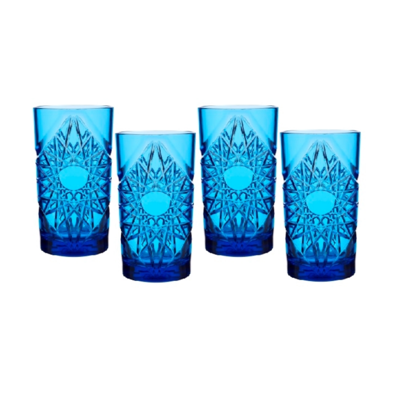 Premium highball glas 47 cl. Blue Aqua (4-pak) 